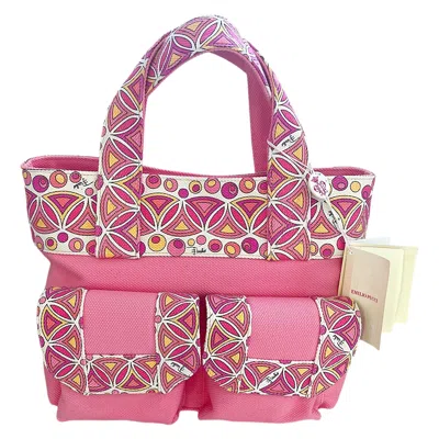 Pre-owned Pucci Nwt Emilio  2000s Bubblegum Pink Kaleidoscope Mosaic Satchel Handbag Purse