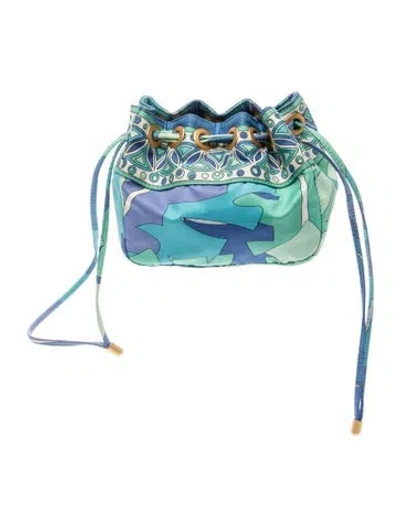 Pre-owned Pucci Nylon Clutch In Blue