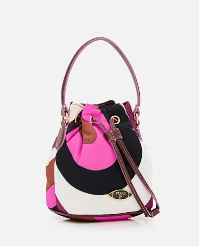 Pucci Nylon Drawtring Pouch Bag Small In Multi