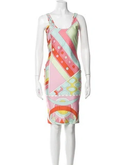 Pre-owned Pucci Nylon Knee-length Dress W/ Tags In Pink