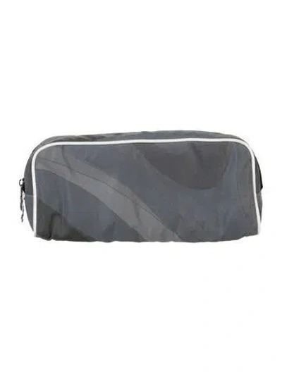 Pre-owned Pucci Nylon Patterned Print Cosmetic Bag In Grey