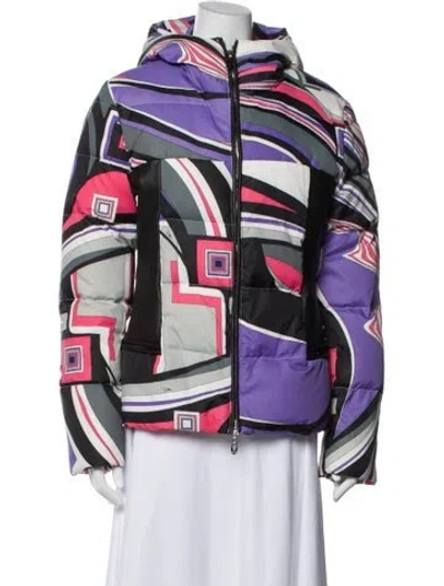 Pre-owned Pucci Nylon Printed Jacket In Black