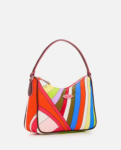 Pucci Nylon Shoulder Bag In Multicolor