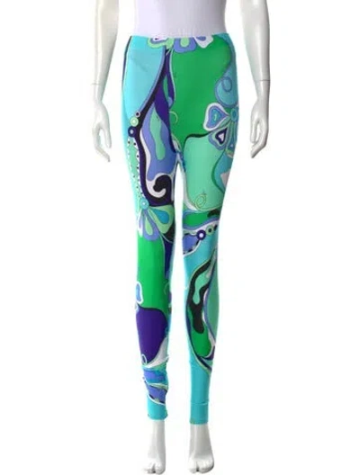 Pre-owned Pucci Nylon Skinny Leg Pants In Multi