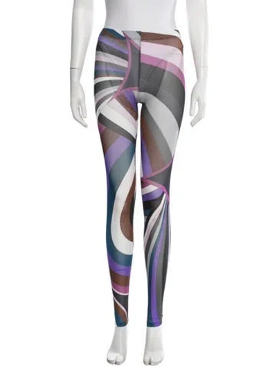 Pre-owned Pucci Nylon Skinny Leg Pants W/ Tags In Pink