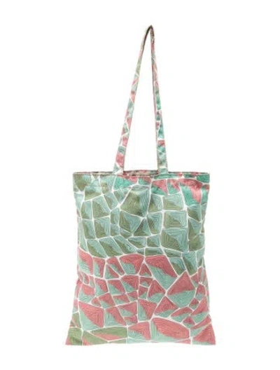 Pre-owned Pucci Nylon Tote In Green