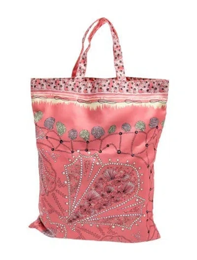 Pre-owned Pucci Nylon Tote In Pink