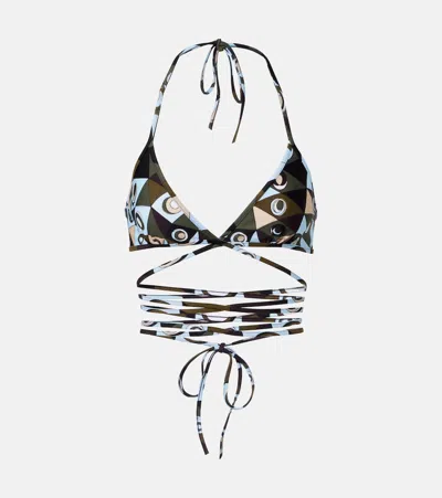 Pucci Occhi Bikini Top In Multi