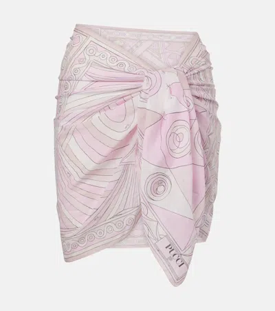 Pucci Occhi Cotton Beach Cover-up In Pink