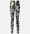 Pucci Polyamide Leggings Geometric Pattern High Waist In Multi