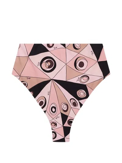 Pucci Occhi Print Bikini Bottom In Pink