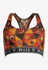 Pucci Occhi Print Cropped Top In Multi