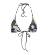 Pucci Polyamide Triangle Bikini Top Geometric Pattern In Multi