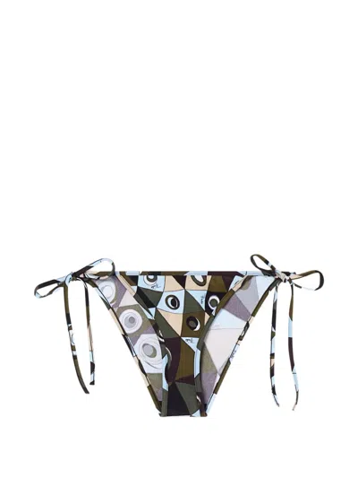 Pucci Occhi-print Bikini Bottoms In Multi