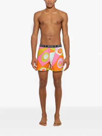 Pucci Occhi-print Boxer Shorts In Multi
