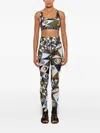 Pucci Polyamide Leggings Geometric Pattern High Waist In Green