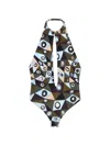 Pucci Occhi-print Swimsuit In Multi