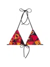 Pucci Occhi-print Triangle Bikini Top In Red
