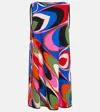 Pucci Printed Minidress In Blu/fuxia