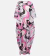 Pucci Onde Cotton Muslin Kaftan In Black