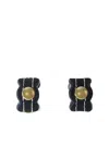 Pucci Onde Open-band Rings (set Of Two) In Black