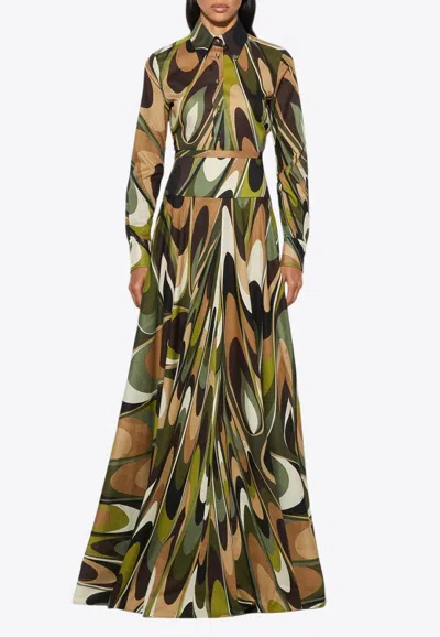 Pucci Onde Print Long-sleeved Shirt