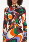 Pucci Onde Print Long-sleeved Shirt In Multicolor