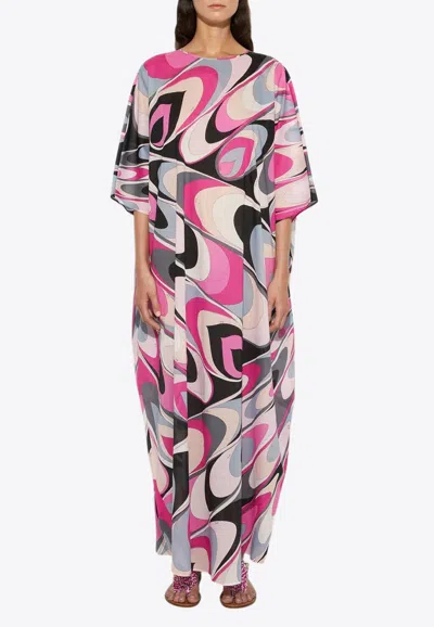 PUCCI ONDE PRINT MAXI KAFTAN