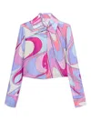 Pucci Onde-print Silk Shirt In Pink