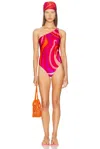 Pucci One Piece Swimsuit In Red