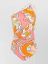 Pucci One Piece Swimsuit Adjustable Straps Asymmetric In Multi