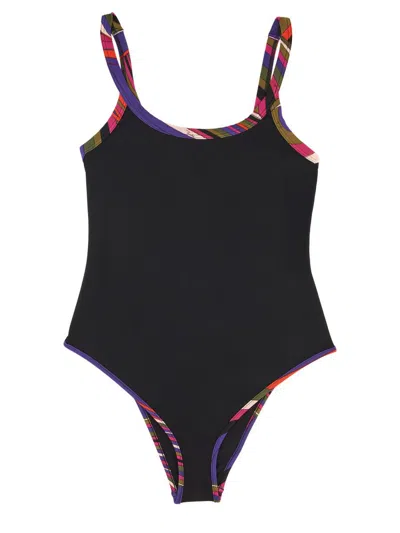 PUCCI PUCCI ONE PIECE SWIMSUIT WITH PRINTED EDGES