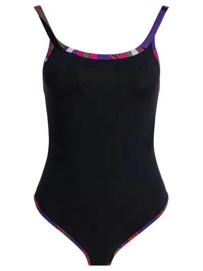 PUCCI PUCCI ONE-PIECE SWIMSUIT WITH PRINTED EDGES