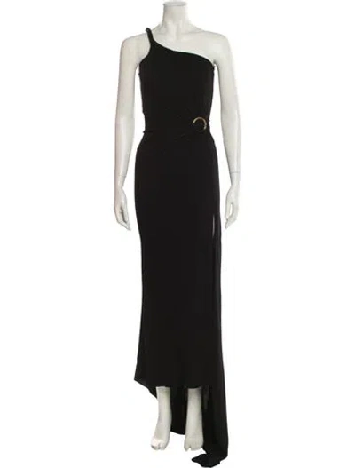 Pre-owned Pucci One-shoulder Long Dress In Black
