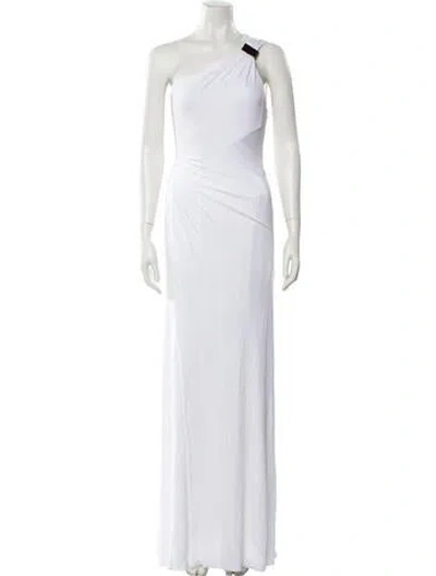 Pre-owned Pucci One-shoulder Long Dress In Neutral