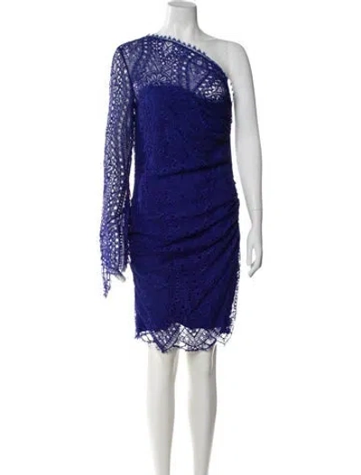 Pre-owned Pucci One-shoulder Mini Dress In Blue