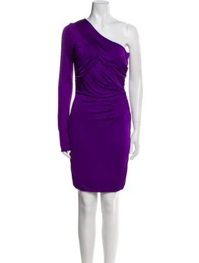 Pre-owned Pucci One-shoulder Mini Dress W/ Tags In Purple