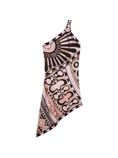 Pucci One-shoulder-design Dress In Brown