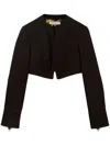 Pucci Open-front Cropped Jacket In Black