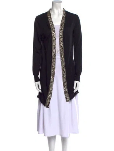 Pre-owned Pucci Open Front Sweater In Black