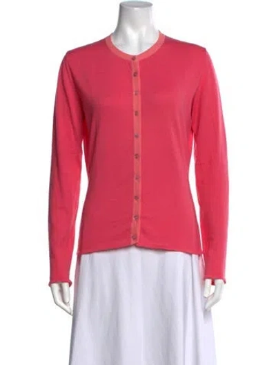 Pre-owned Pucci Open Front Sweater In Pink