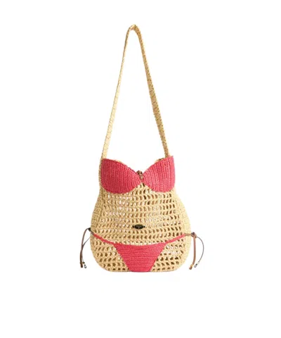 Pucci Open Weave Tote Bag In Pink