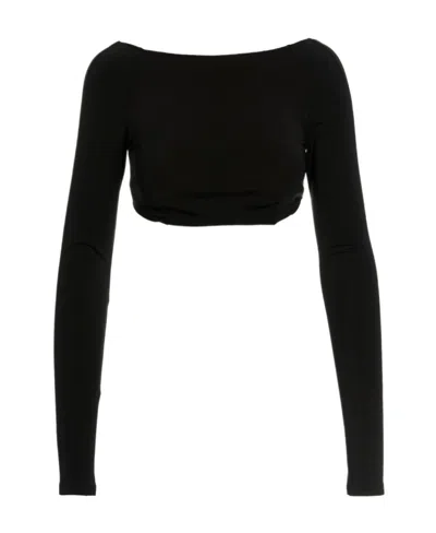 Pucci Open-back Crop Top In Black
