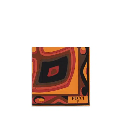 Pucci Bongo Print Silk Scarf In Multi