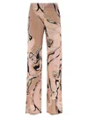 Pucci Nude Orchidee Print Satin Jersey Trousers