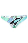 Pucci Orchid Print Bikini Bottoms In Blue