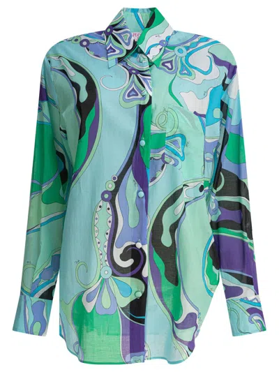 Pucci Orchid-print Cotton Shirt Clothing