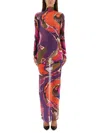 Pucci Orchid Print Dress In Multi