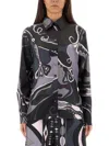 Pucci Orchid Print Shirt In Black
