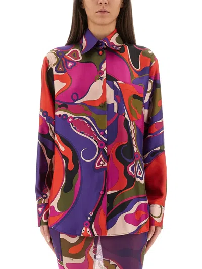 PUCCI PUCCI ORCHID PRINT SHIRT